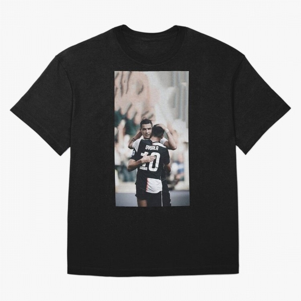 ronaldo with dybala Oversized T-Shirt Keep Football History Alive during FIFA World Cup 2026 with Haaland and Mbappe, France Energy, Vintage Soccer Flavor, Modern Football Stars, National Flags and Final Night Emotion; Great for Supporters Who Love