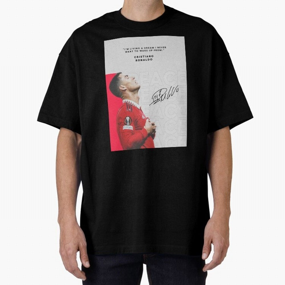 PEACE OF MIND Oversized T-Shirt Honor the Football Icons of FIFA World Cup 2026 Group Stage Celebrating Neymar, Haaland and Cristiano Ronaldo, Argentina, France and Brazil Energy, Supporter Pride, Iconic Celebrations, Legendary Names and Global