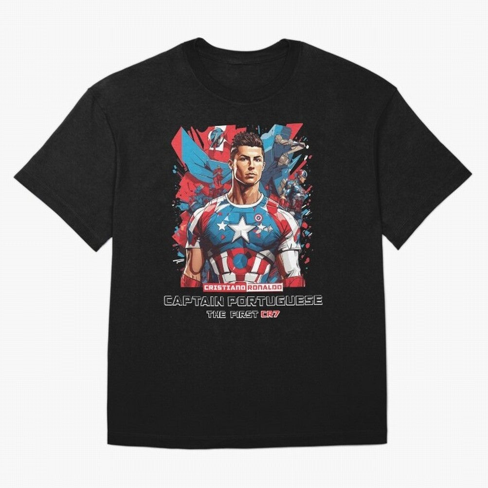 Cristiano Ronaldo Captain Portuguese Oversized T-Shirt Honor Football Greatness during FIFA World Cup 2026 Featuring Messi, France and Portugal Energy, Classic Soccer Heritage, Championship Pressure, Fan Loyalty and International Pride; Ideal for