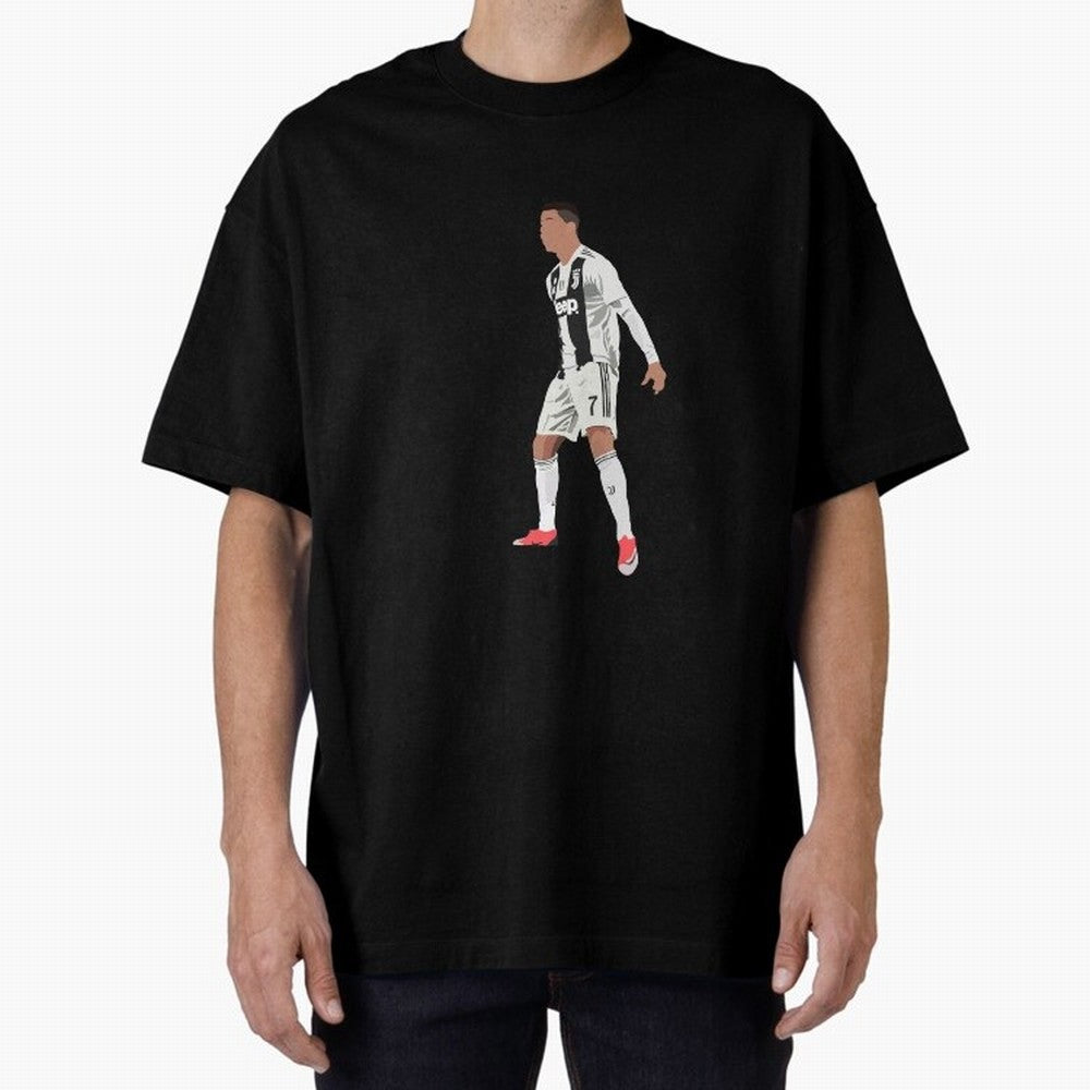 Cristiano Ronaldo Oversized T-Shirt Celebrate Supporters United by FIFA World Cup 2026 USA Canada Mexico with Neymar, Argentina and Brazil Energy, Championship Spirit, Famous Goals, Roaring Crowds and International Football Unity; Ideal for