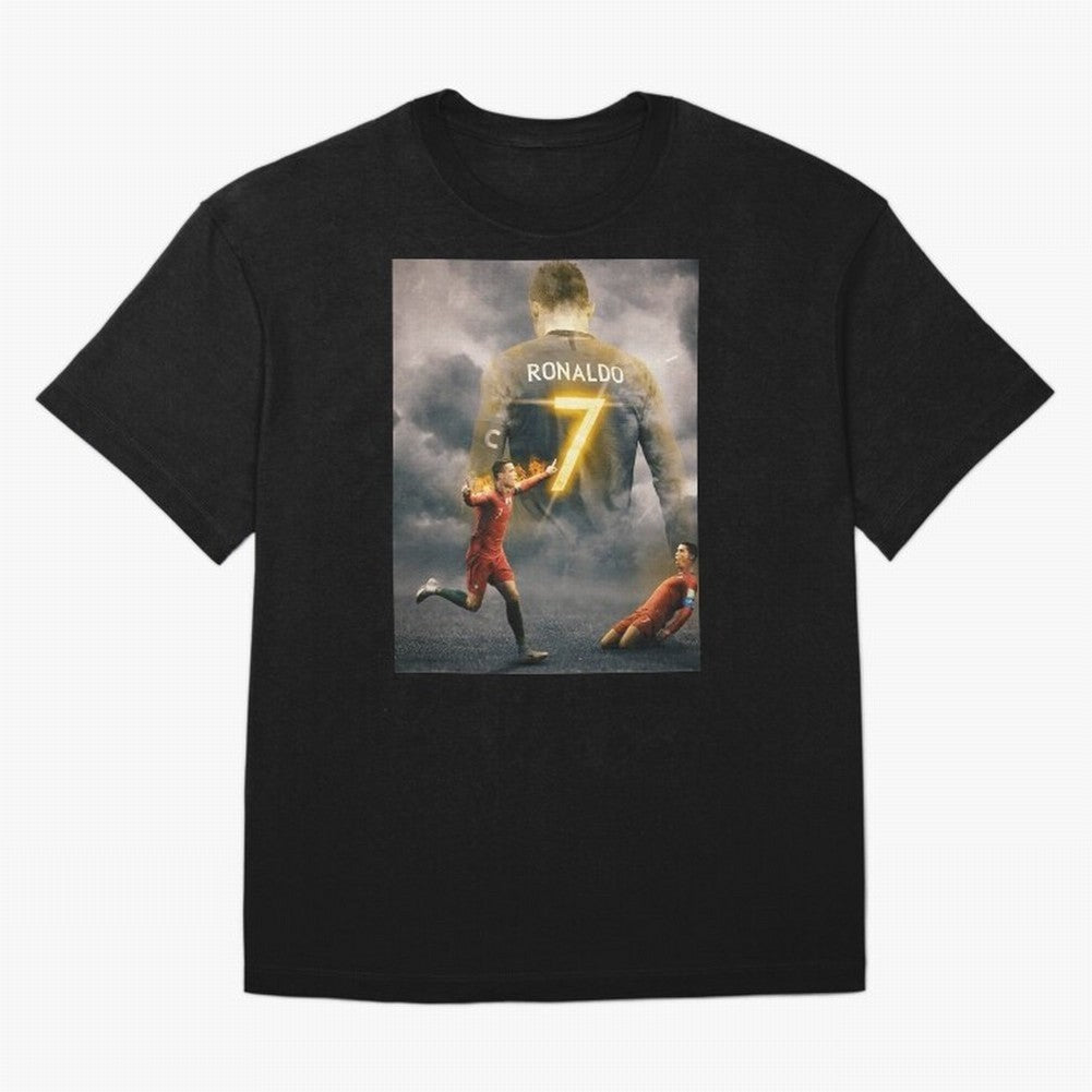 Art CR7 Wallpaper Oversized T-Shirt Stand with Global Football Passion for FIFA World Cup 2026 USA Canada Mexico, Capturing Messi, Spain and Netherlands, Soccer Culture, Superstar Moments, National Team Dreams and Competitive Fire; Made for