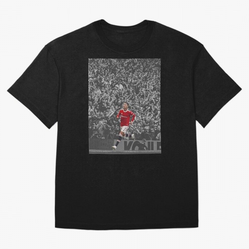 Ronaldo Cr7 Highlights Moment Manchester,Ronaldo Gifts,Ronaldo Cover,Ronaldo Prints Oversized T-Shirt Follow the Road to the FIFA World Cup 2026 Journey through Messi and Cristiano Ronaldo Highlights, France and Portugal Pride, Worldwide Fan
