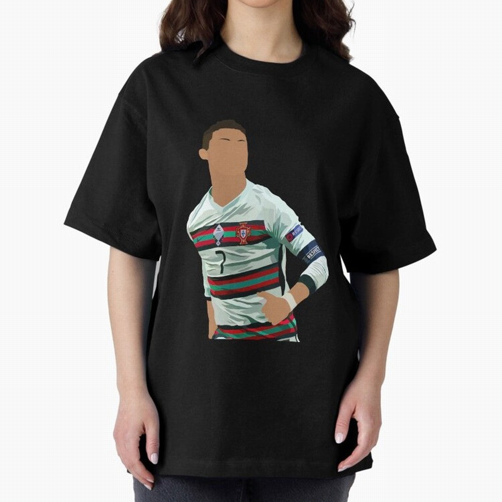 Cristiano Ronaldo Portugal Oversized T-Shirt Support the Legends of Global Football Passion for FIFA World Cup 2026 USA Canada Mexico, Highlighting Haaland, England, Supporter Pride, Iconic Celebrations, Legendary Names and Global Match Day Energy;