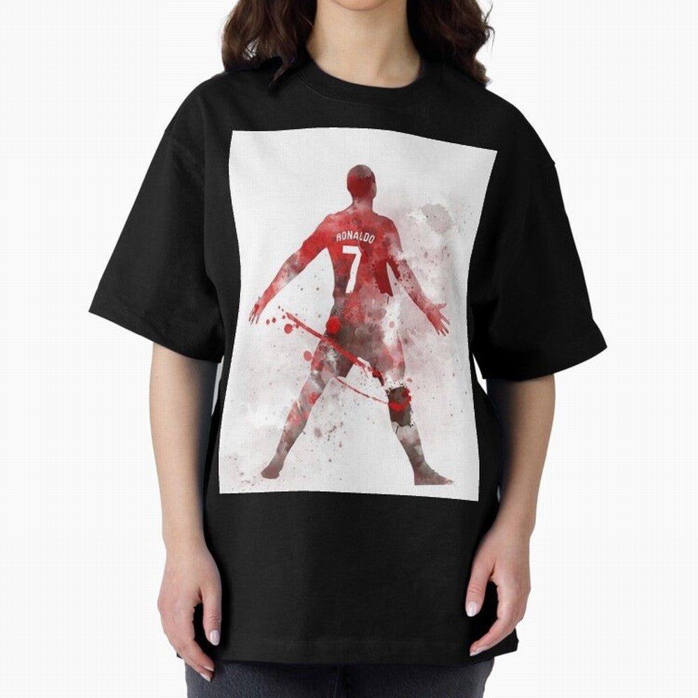 Cristiano Ronaldo Oversized T-Shirt Capture FIFA World Cup 2026 for Fans of Messi, Neymar and Mbappe and Netherlands, Bringing Soccer Culture, Superstar Moments, National Team Dreams and Competitive Fire; Ideal for Fans Who Follow Messi, Cristiano