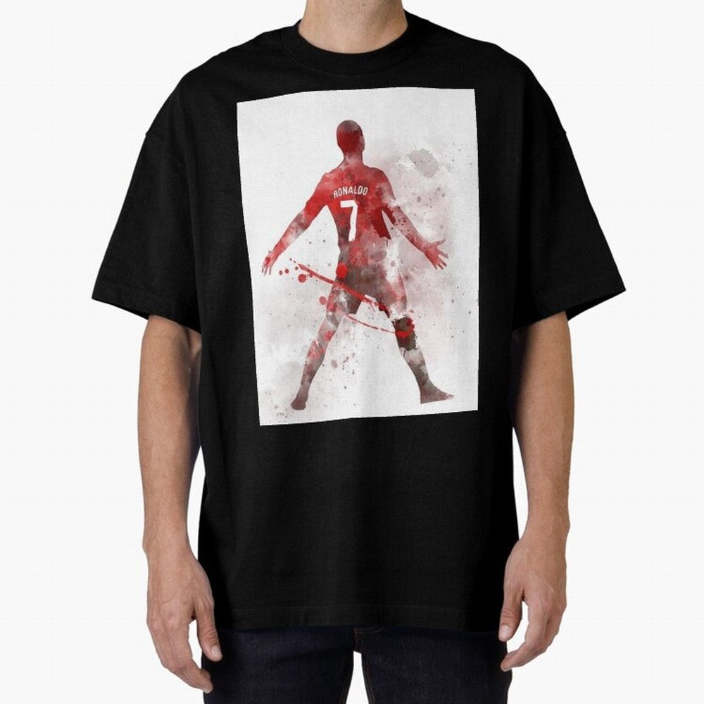 Cristiano Ronaldo Oversized T-Shirt Capture FIFA World Cup 2026 for Fans of Messi, Neymar and Mbappe and Netherlands, Bringing Soccer Culture, Superstar Moments, National Team Dreams and Competitive Fire; Ideal for Fans Who Follow Messi, Cristiano