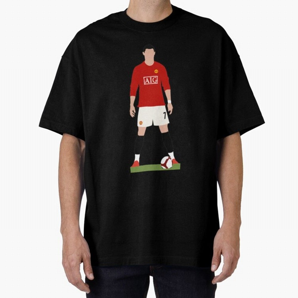 Cristiano Ronaldo Oversized T-Shirt Celebrate the Next Chapter of Global Football Passion for FIFA World Cup 2026 USA Canada Mexico, with Haaland, Portugal, Global Supporter Spirit, Legendary Goals, National Colors and Tournament Celebration; Ideal