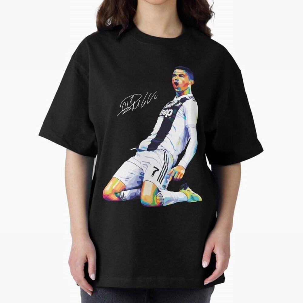 C Ronaldo Wpap Pop Art Oversized T-Shirt Remember FIFA World Cup 2026 Group Stage for Fans of Messi and Cristiano Ronaldo and England, Bringing Fan Favorite Moments, National Team Passion, Big Match Drama and Soccer History; Perfect for Fans,