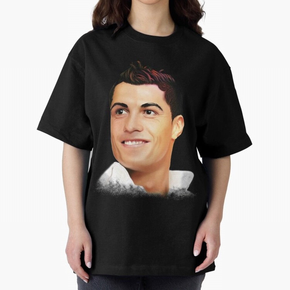 Cristiano Ronaldo CR7 | Digital Painting Oversized T-Shirt Join Supporters Worldwide for FIFA World Cup 2026 USA Canada Mexico Spirit, with Spain, Neymar, Football History, Final Match Energy, Crowd Noise and Once in a Lifetime Moments; Perfect for