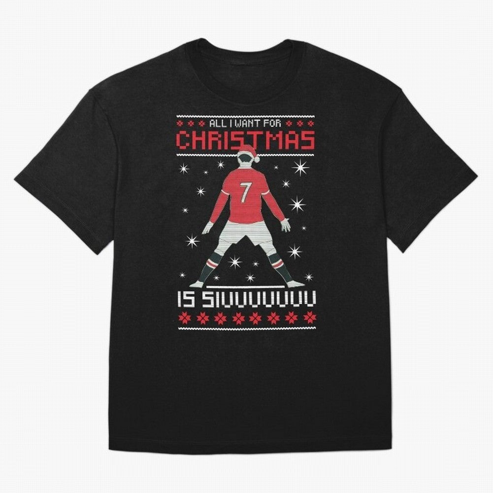 ALL I WANT FOR CHRISTMAS IS SIU Oversized T-Shirt Make Your Look Match the FIFA World Cup 2026 USA Canada Mexico Journey through Messi, Neymar and Mbappe Highlights, England, France and Netherlands Pride, Game Day Rituals, Football Legends, Country