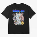 Cristiano Ronaldo Bootleg Oversized T-Shirt Follow Every Goal of Match Day Hype around FIFA World Cup 2026, CR7, England, France and Netherlands, Retro Football Energy, Iconic Rivalries, Trophy Chase Drama and Stadium Atmosphere; Ideal for Football