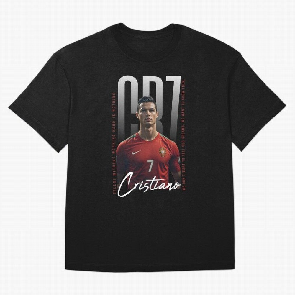 Cristiano Ronaldo Oversized T-Shirt Celebrate Global Passion for the FIFA World Cup 2026 Group Stage Journey through Neymar, Haaland and Cristiano Ronaldo Highlights, Argentina Pride, Retro Football Energy, Iconic Rivalries, Trophy Chase Drama and