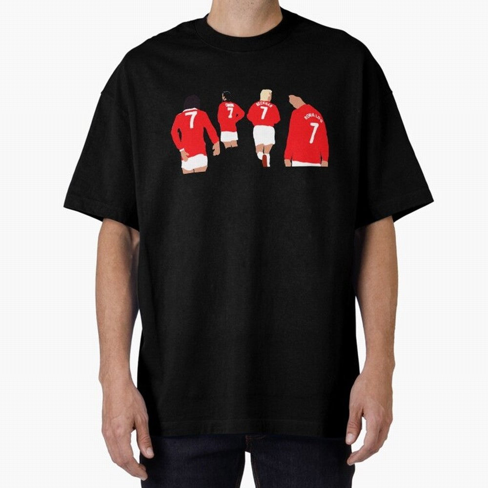 Manchester United Number 7 Legends Oversized T-Shirt Experience the Global Stage of Global Football Passion for FIFA World Cup 2026, Highlighting Cristiano Ronaldo, Haaland and CR7, France, Fan Favorite Moments, National Team Passion, Big Match