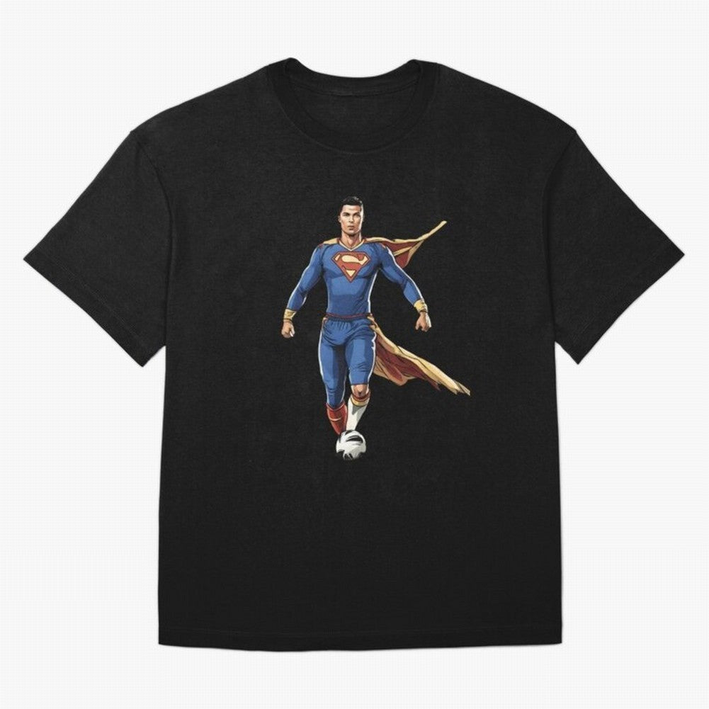 Ronaldo Superhero Oversized T-Shirt Fuel Match Day Hype around FIFA World Cup 2026, CR7, England and Germany, Champion Mindset, Group Stage Buzz, Knockout Tension and Passionate Fan Culture; Made for Die Hard Supporters, Soccer Lovers, Game Day
