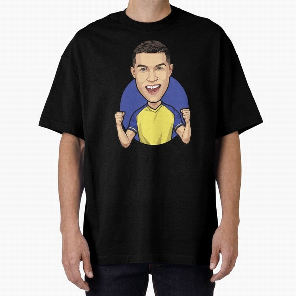 Ronaldo Al-Nassr 2022 Oversized T-Shirt Bring Trophy Dreams to Match Day Hype around FIFA World Cup 2026 USA Canada Mexico, Haaland and Mbappe, Spain, Retro Football Energy, Iconic Rivalries, Trophy Chase Drama and Stadium Atmosphere; Created for