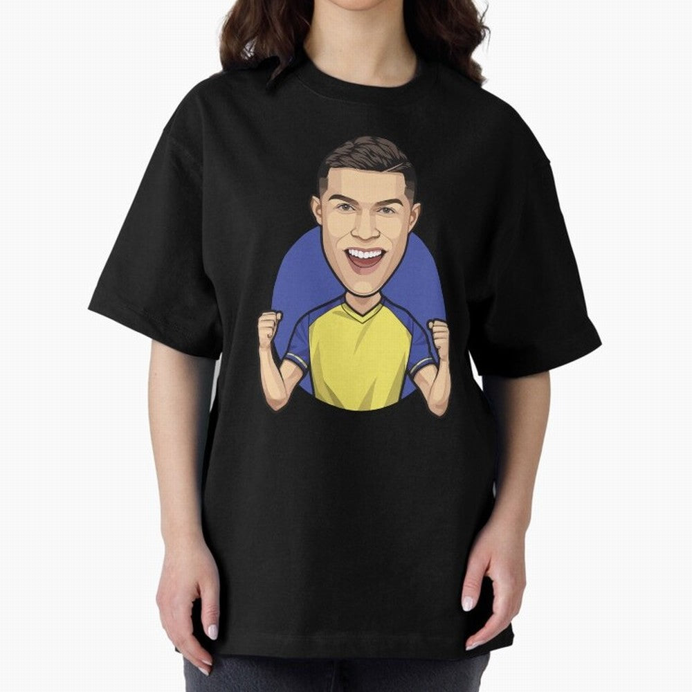 Ronaldo Al-Nassr 2022 Oversized T-Shirt Bring Trophy Dreams to Match Day Hype around FIFA World Cup 2026 USA Canada Mexico, Haaland and Mbappe, Spain, Retro Football Energy, Iconic Rivalries, Trophy Chase Drama and Stadium Atmosphere; Created for