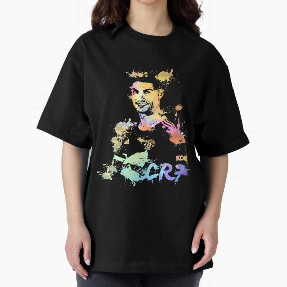 Cristiano Ronaldo Cristiano Ronaldoooo Oversized T-Shirt Feel the Trophy Chase of Global Football Passion for FIFA World Cup 2026 USA Canada Mexico, Capturing Haaland, England, France and Netherlands, Worldwide Fan Energy, Dramatic Goals, Stadium