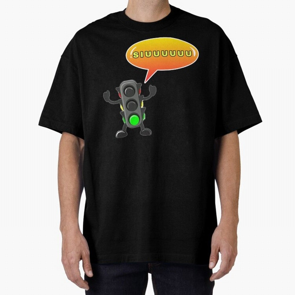 traffic light Siuuu Cristiano ronaldo goal Oversized T-Shirt Remember Iconic Moments from Global Football Passion for FIFA World Cup 2026 USA Canada Mexico, Built around Haaland, England, Game Day Rituals, Football Legends, Country Pride and the