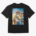 El Medall¨®n Del Real Madrid Oversized T-Shirt Live the Energy of FIFA World Cup 2026 USA Canada Mexico for Fans of Messi and Cristiano Ronaldo and France, Bringing Football Passion, Legendary Performances, Festival Vibes and Supporter Community;