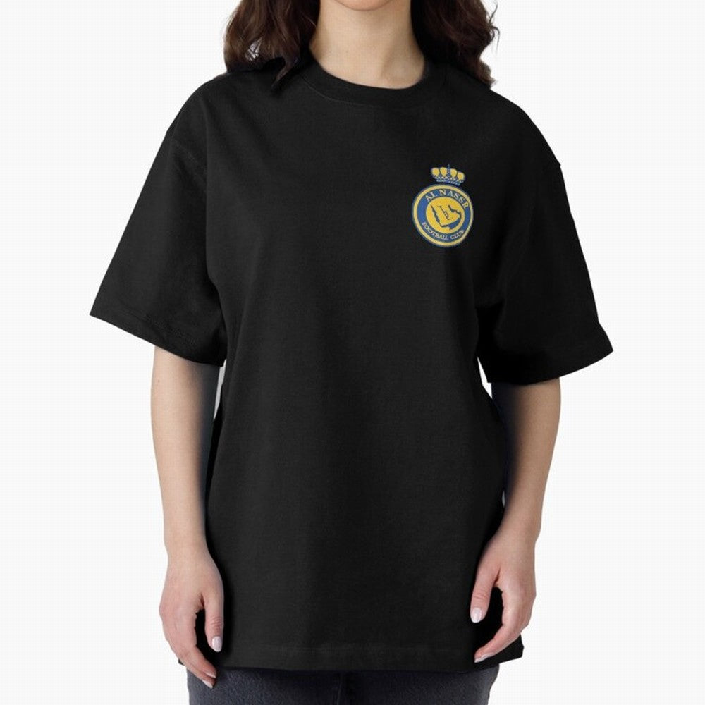 Al-Nassr Football Club Oversized T-Shirt Celebrate Fan Favorites in FIFA World Cup 2026 USA Canada Mexico for Fans of CR7 and Messi and France, Bringing Goal Celebration Energy, Supporter Heritage, Football Icons and Worldwide Tournament Joy; Made