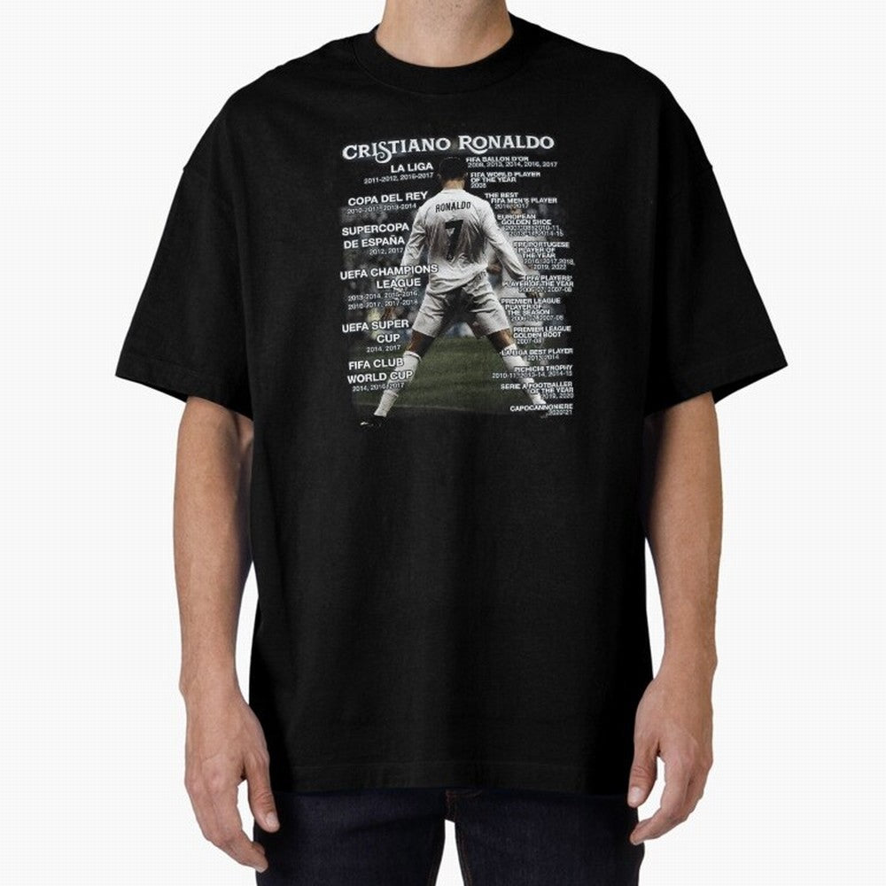 Cristiano Ronaldo Stats Oversized T-Shirt Celebrate FIFA World Cup 2026 USA Canada Mexico Featuring Haaland, England Energy, Tournament Hype, Historic Matchups, Family Viewing Parties and Global Sports Pride; Created for Match Day Parties, Soccer