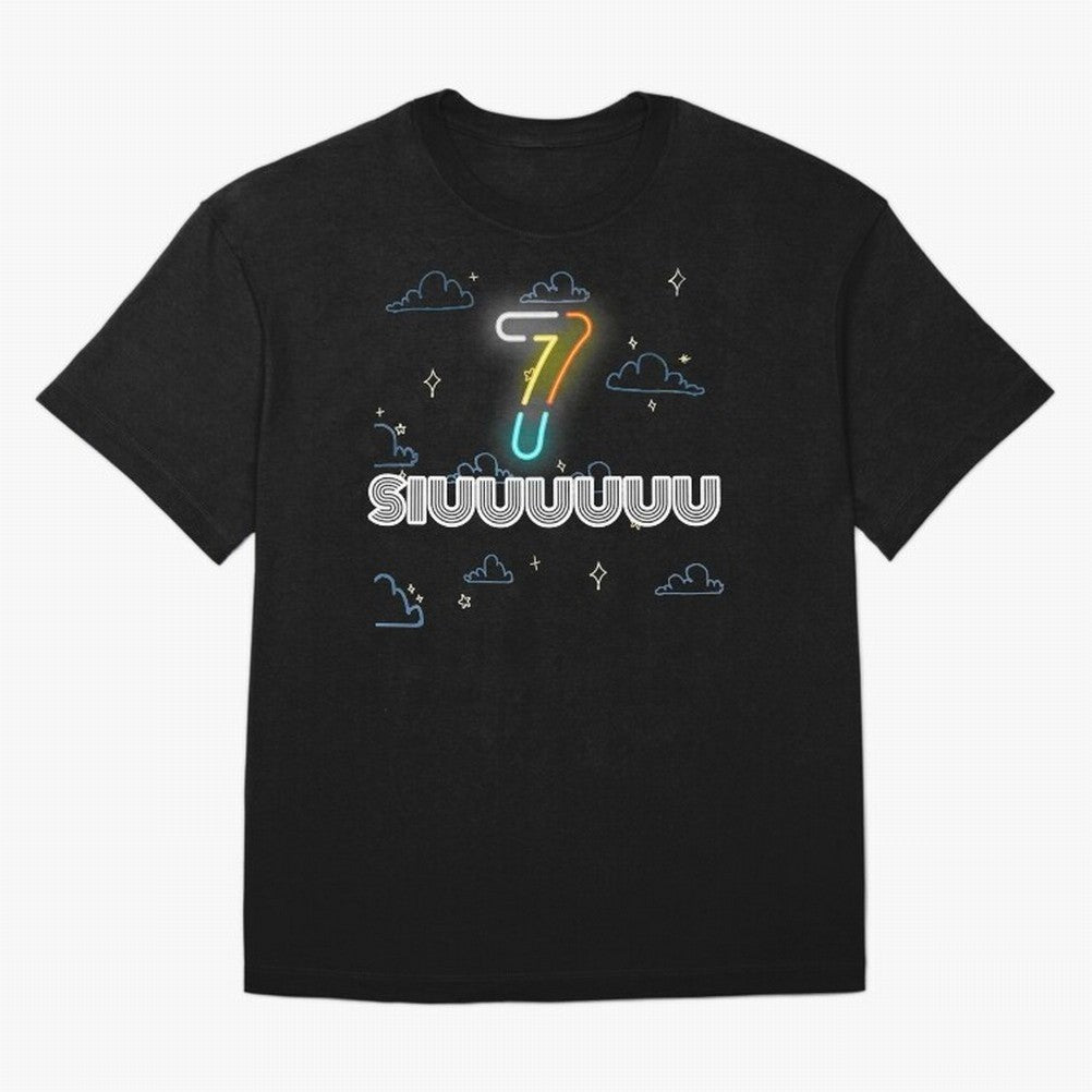 Siuuuuuu 7 CR7 goal funny Oversized T-Shirt Celebrate the Road through FIFA World Cup 2026 Group Stage Spirit, Inspired by Spain and Netherlands, Haaland and Mbappe, Sports Nostalgia, International Competition, Famous Players and Unforgettable