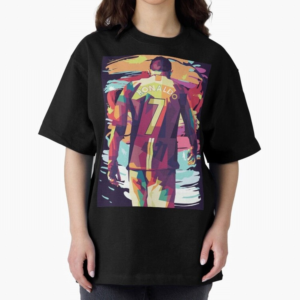 Cristiano Ronaldo Manchester United Cristiano Ronaldo Oversized T-Shirt Bring Supporter Culture to Global Football Passion for FIFA World Cup 2026 Group Stage, Driven by Haaland, England, Championship Spirit, Famous Goals, Roaring Crowds and