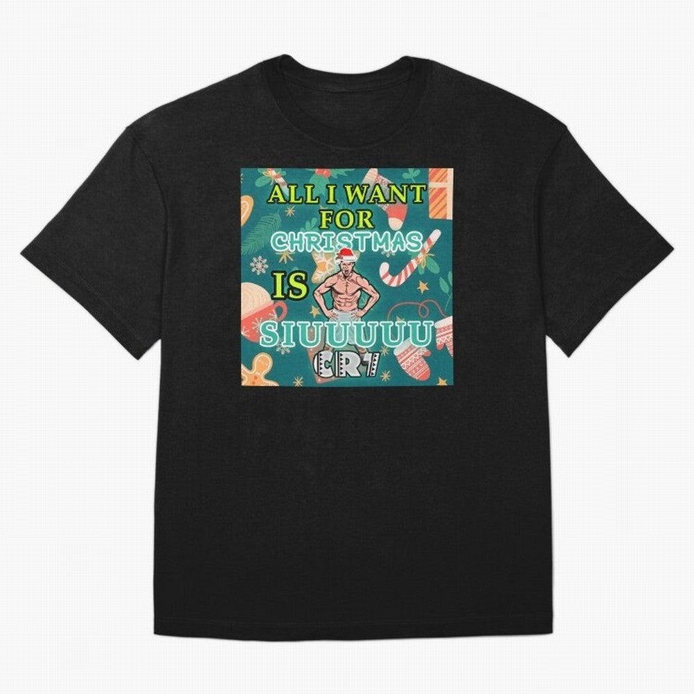 All i want for christmas is siuuu Oversized T-Shirt Make Every Match About FIFA World Cup 2026 for Fans of Messi and Cristiano Ronaldo and France and Portugal, Bringing Stadium Memories, Football Loyalty, International Chants and Championship