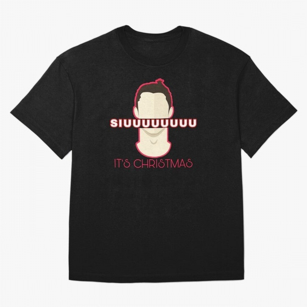 Siuuu it¡¯s Christmas CR7 funnu Oversized T-Shirt Celebrate the Biggest Stage of the FIFA World Cup 2026 USA Canada Mexico Journey through Mbappe Highlights, Argentina, France and Brazil Pride, Tournament Hype, Historic Matchups, Family Viewing