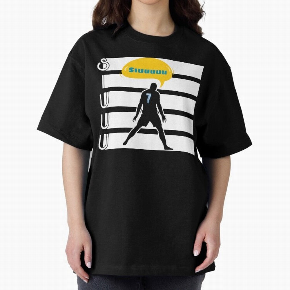 Siuuu CR7 goal Oversized T-Shirt Step into Match Day Hype around FIFA World Cup 2026 USA Canada Mexico, CR7 and Messi, Argentina, Classic Soccer Heritage, Championship Pressure, Fan Loyalty and International Pride; Perfect for People Who Love