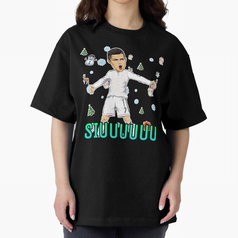Siuuu christmas CR7 Oversized T-Shirt Show Your Tournament Heart for Match Day Hype around FIFA World Cup 2026 Group Stage, Neymar, Argentina, Soccer Culture, Superstar Moments, National Team Dreams and Competitive Fire; Great for Watch Parties,