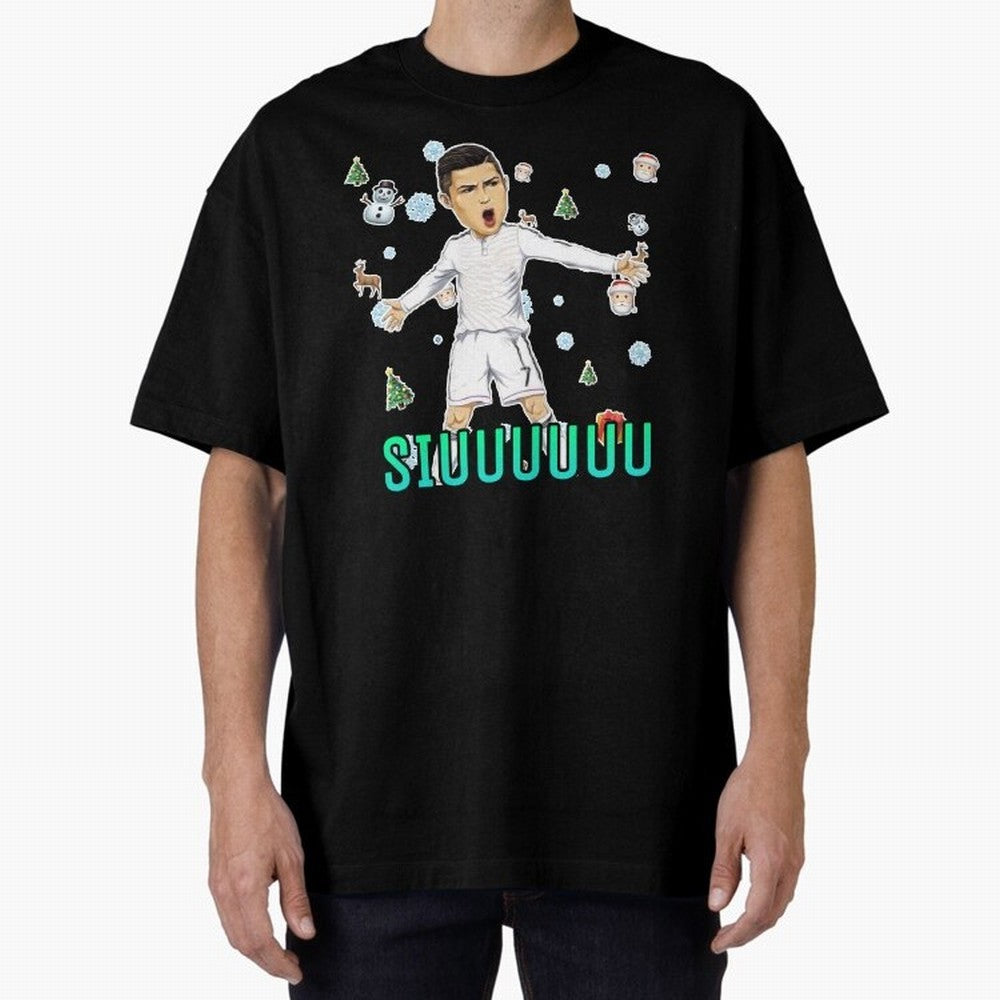 Siuuu christmas CR7 Oversized T-Shirt Show Your Tournament Heart for Match Day Hype around FIFA World Cup 2026 Group Stage, Neymar, Argentina, Soccer Culture, Superstar Moments, National Team Dreams and Competitive Fire; Great for Watch Parties,