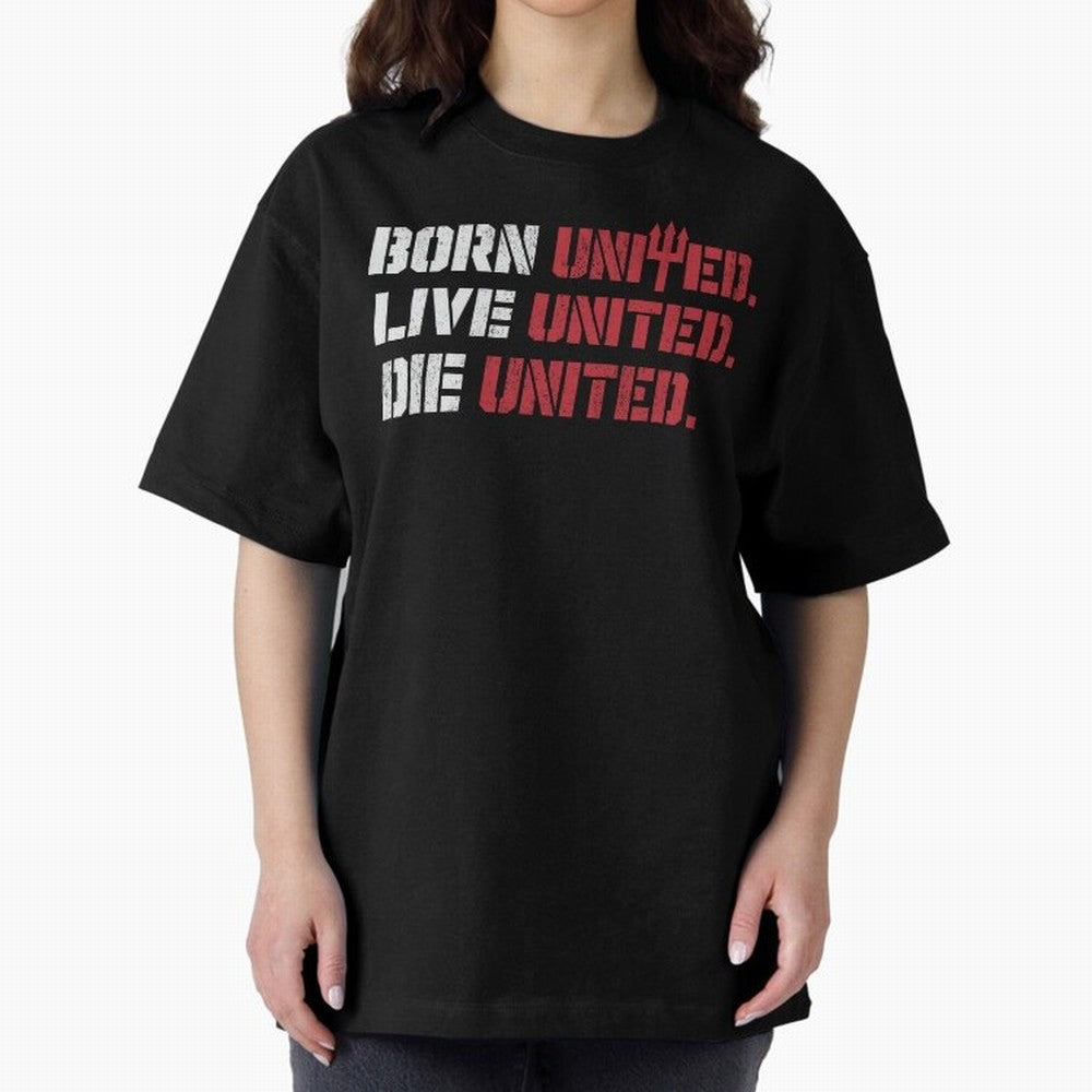 Manchester United - Born United Oversized T-Shirt Refresh the FIFA World Cup 2026 USA Canada Mexico Journey through Neymar, Haaland and Cristiano Ronaldo Highlights, England, France and Netherlands Pride, Stadium Chants, National Pride, Trophy