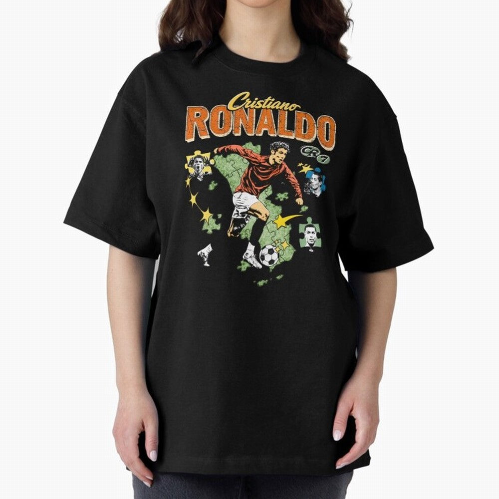 CR7 Cristiano Ronaldo Vintage Oversized T-Shirt Bring Champion Energy into the FIFA World Cup 2026 Journey through Mbappe and Neymar Highlights, Spain Pride, Supporter Pride, Iconic Celebrations, Legendary Names and Global Match Day Energy; Ideal