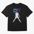 CR7 Oversized T-Shirt Stand with FIFA World Cup 2026 USA Canada Mexico Featuring Messi, Neymar and Mbappe, Netherlands Energy, Championship Spirit, Famous Goals, Roaring Crowds and International Football Unity; Ideal for Passionate Fans Who Love
