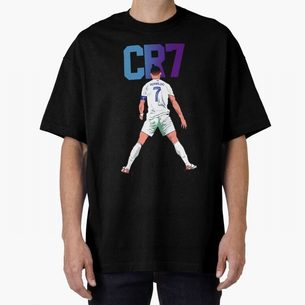 CR7 Oversized T-Shirt Stand with FIFA World Cup 2026 USA Canada Mexico Featuring Messi, Neymar and Mbappe, Netherlands Energy, Championship Spirit, Famous Goals, Roaring Crowds and International Football Unity; Ideal for Passionate Fans Who Love