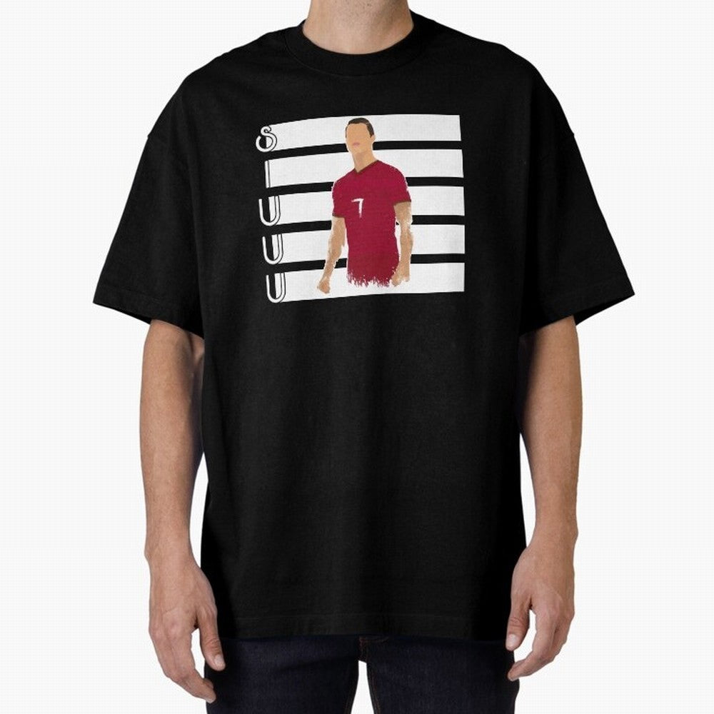 Siuuu cr7 funny goal Oversized T-Shirt Show Passion for the Stars of FIFA World Cup 2026 USA Canada Mexico for Fans of CR7 and Messi and England, Bringing Football Passion, Legendary Performances, Festival Vibes and Supporter Community; Ideal for