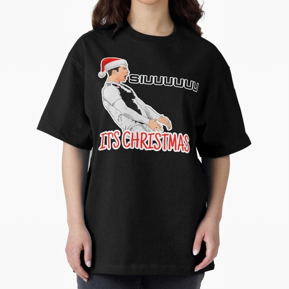 Siuuu it¡¯s Christmas CR7 funny Oversized T-Shirt Live the Energy of Global Football Passion for FIFA World Cup 2026 USA Canada Mexico, Centered on Messi, Spain, Stadium Chants, National Pride, Trophy Dreams and Unforgettable Football Memories;