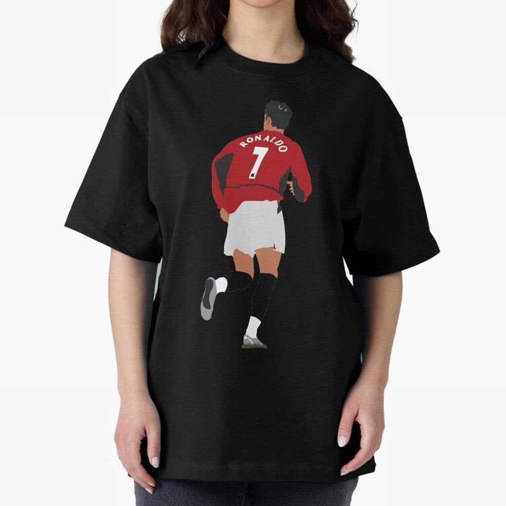 Ronaldo - Man Utd - 2004 Oversized T-Shirt Honor the Football Icons of FIFA World Cup 2026 for Fans of Cristiano Ronaldo and Germany, Bringing Football Festival Excitement, Trophy Ambitions, Country Rivalries and Star Player Buzz; Ideal for