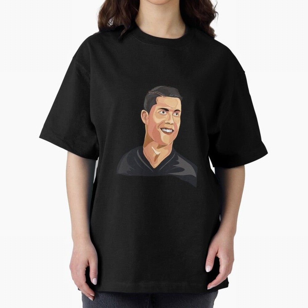 Cristiano Ronaldo Vector Art Graphics Design Oversized T-Shirt Create Match Day Hype around FIFA World Cup 2026 USA Canada Mexico, CR7, Brazil, Portugal and Argentina, Global Supporter Spirit, Legendary Goals, National Colors and Tournament
