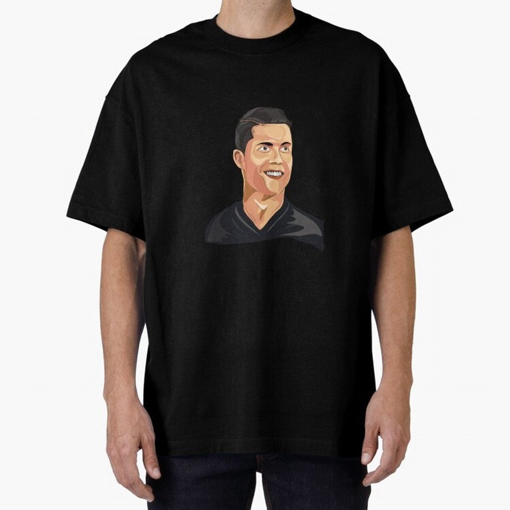 Cristiano Ronaldo Vector Art Graphics Design Oversized T-Shirt Create Match Day Hype around FIFA World Cup 2026 USA Canada Mexico, CR7, Brazil, Portugal and Argentina, Global Supporter Spirit, Legendary Goals, National Colors and Tournament