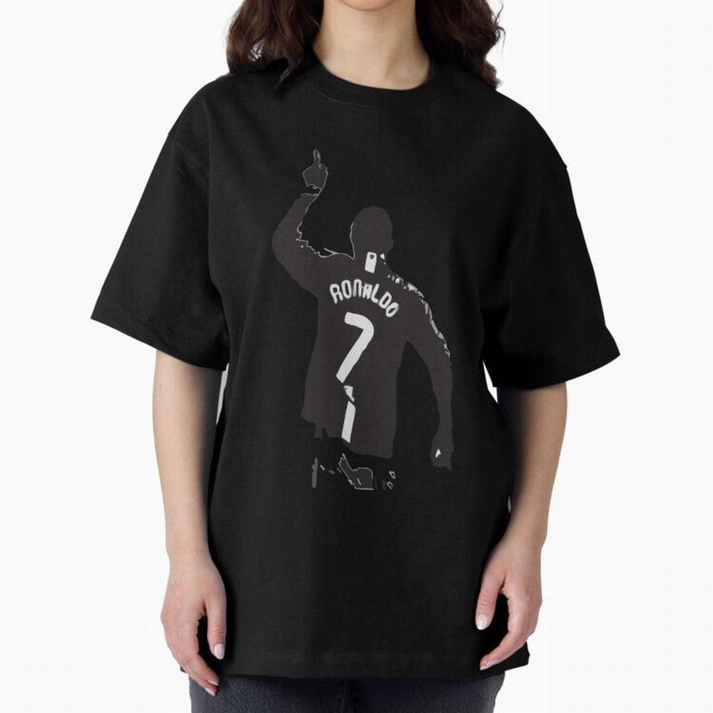 Cristiano Ronaldo 1 Oversized T-Shirt Represent the Passion of Match Day Hype around FIFA World Cup 2026 USA Canada Mexico, Messi, Spain, Football Passion, Legendary Performances, Festival Vibes and Supporter Community; Ideal for Passionate Fans