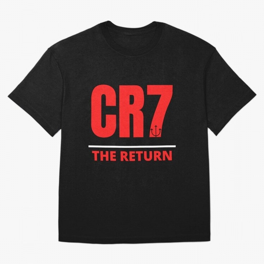The Return of Cristiano Ronaldo to Manchester United - CR7 Oversized T-Shirt Celebrate National Team Dreams in Global Football Passion for FIFA World Cup 2026, Celebrating Haaland and Mbappe, France and Portugal, Stadium Memories, Football Loyalty,