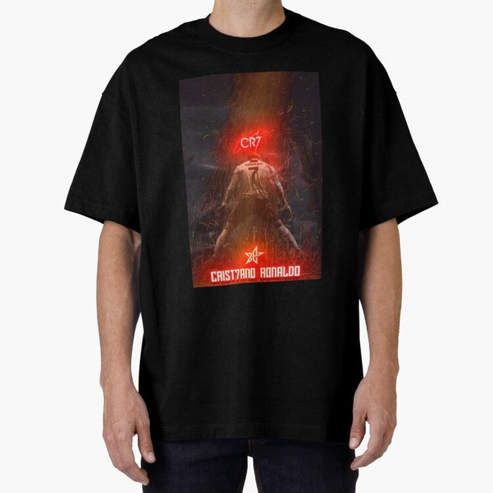 CR7 - CRISTIANO RONALDO Oversized T-Shirt Celebrate Soccer Greatness during the FIFA World Cup 2026 USA Canada Mexico Journey through Mbappe and Neymar Highlights, Brazil, Portugal and Argentina Pride, Champion Mindset, Group Stage Buzz, Knockout