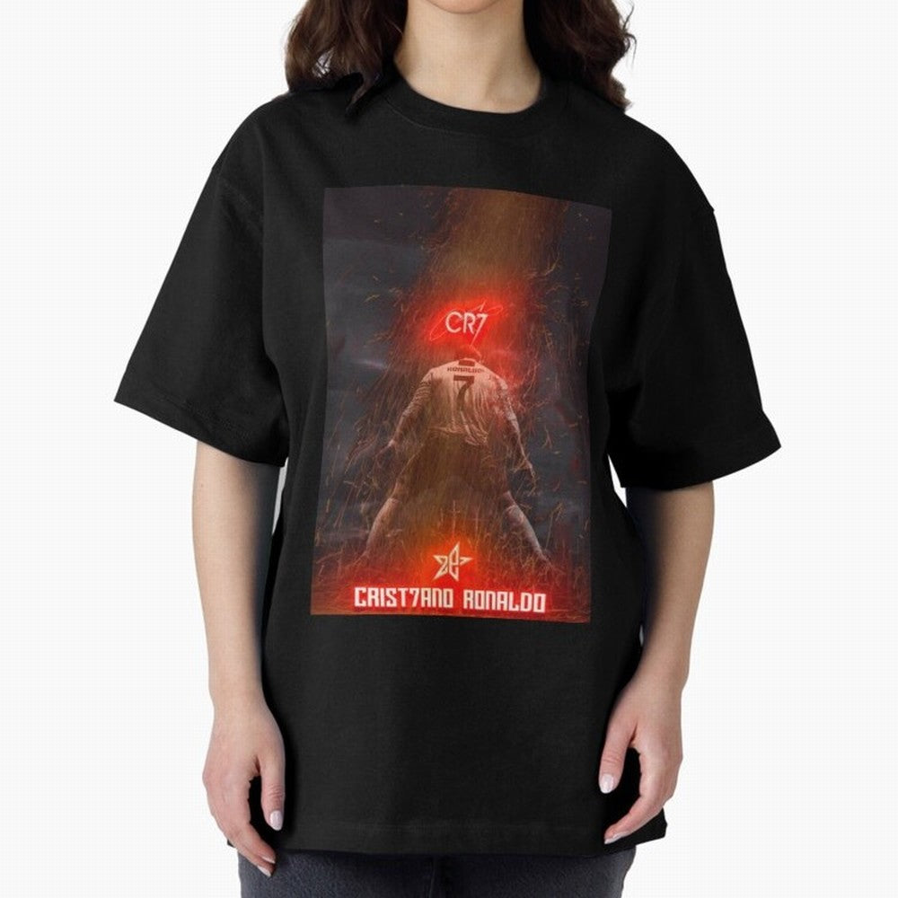 CR7 - CRISTIANO RONALDO Oversized T-Shirt Celebrate Soccer Greatness during the FIFA World Cup 2026 USA Canada Mexico Journey through Mbappe and Neymar Highlights, Brazil, Portugal and Argentina Pride, Champion Mindset, Group Stage Buzz, Knockout