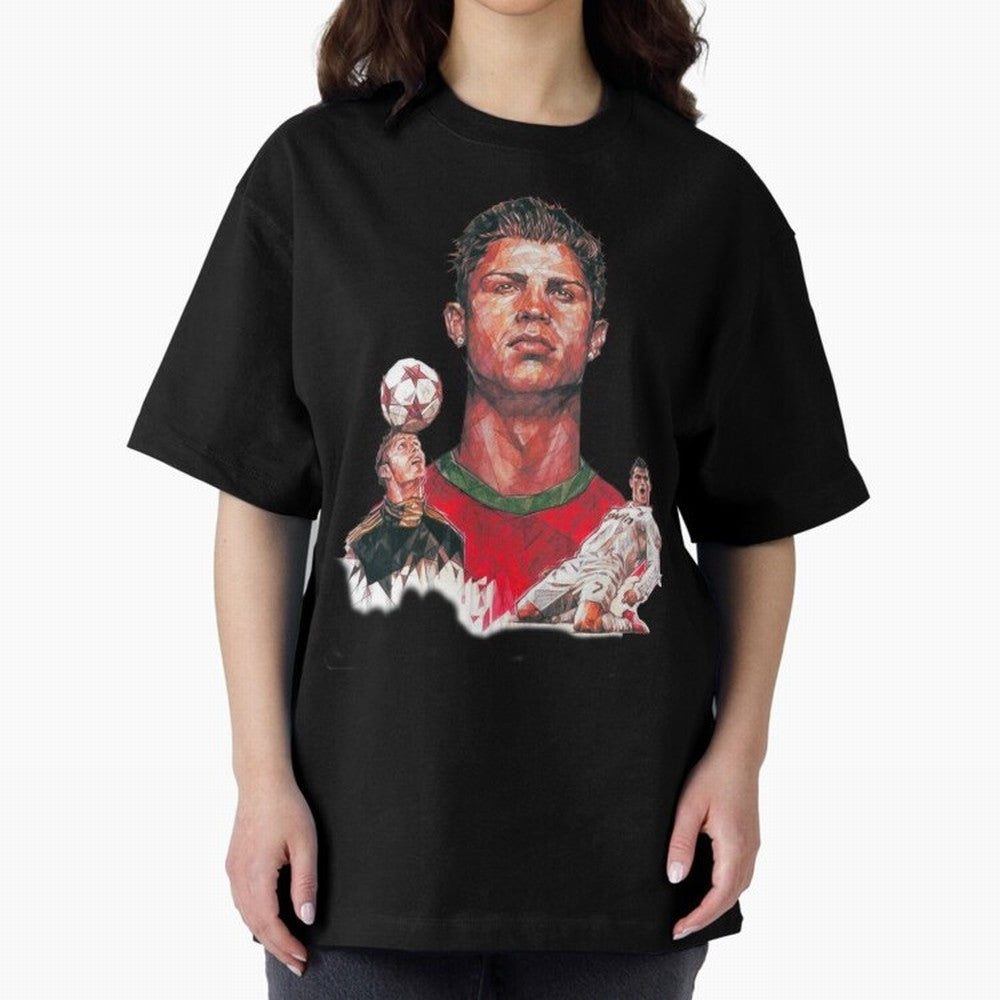 ronaldo Oversized T-Shirt Celebrate Fan Favorites in FIFA World Cup 2026 for Fans of CR7 and Messi and Germany, Bringing Goal Celebration Energy, Supporter Heritage, Football Icons and Worldwide Tournament Joy; Perfect for Supporters Who Want Bold