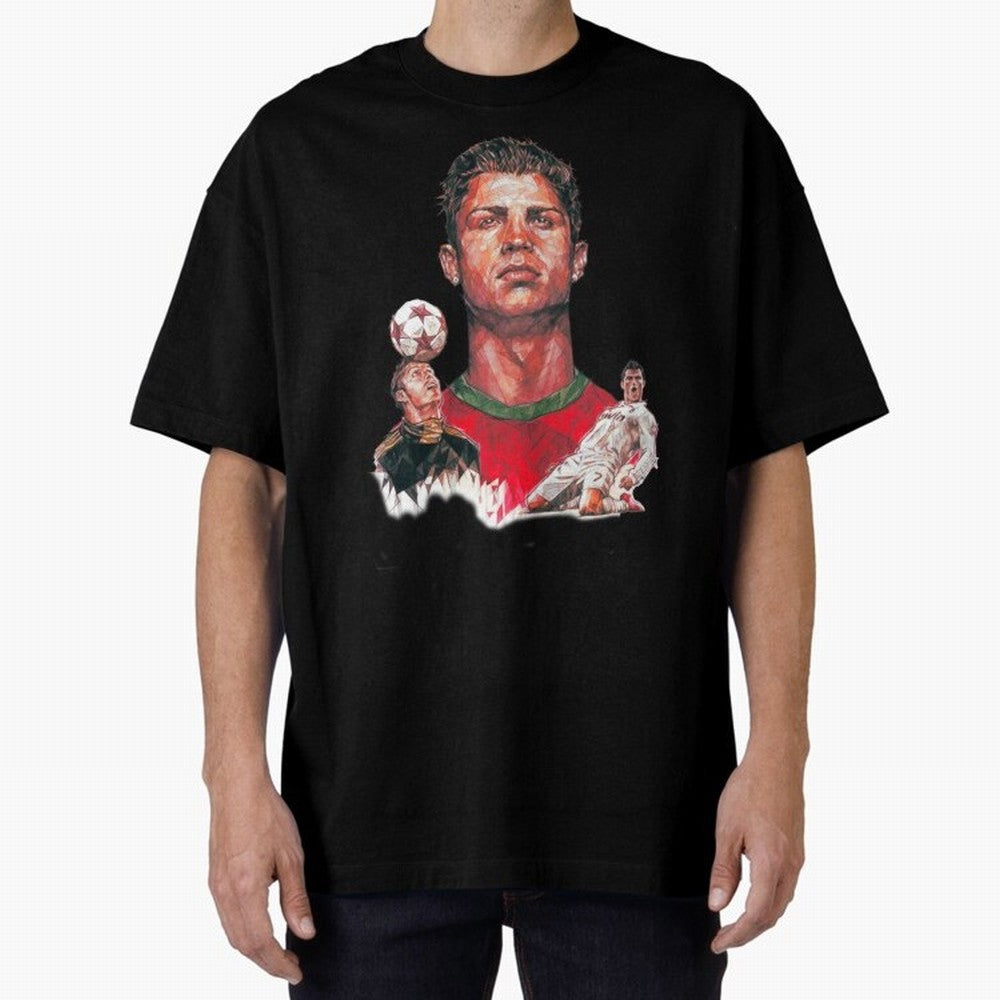 ronaldo Oversized T-Shirt Celebrate Fan Favorites in FIFA World Cup 2026 for Fans of CR7 and Messi and Germany, Bringing Goal Celebration Energy, Supporter Heritage, Football Icons and Worldwide Tournament Joy; Perfect for Supporters Who Want Bold