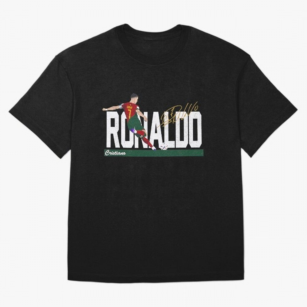 Cristiano Ronaldo Portugal Jersey -Last World Cup 2 Vintage Style Oversized T-Shirt Show Your Love for FIFA World Cup 2026 Group Stage Driven by Messi, Netherlands Energy, Soccer Culture, Superstar Moments, National Team Dreams and Competitive