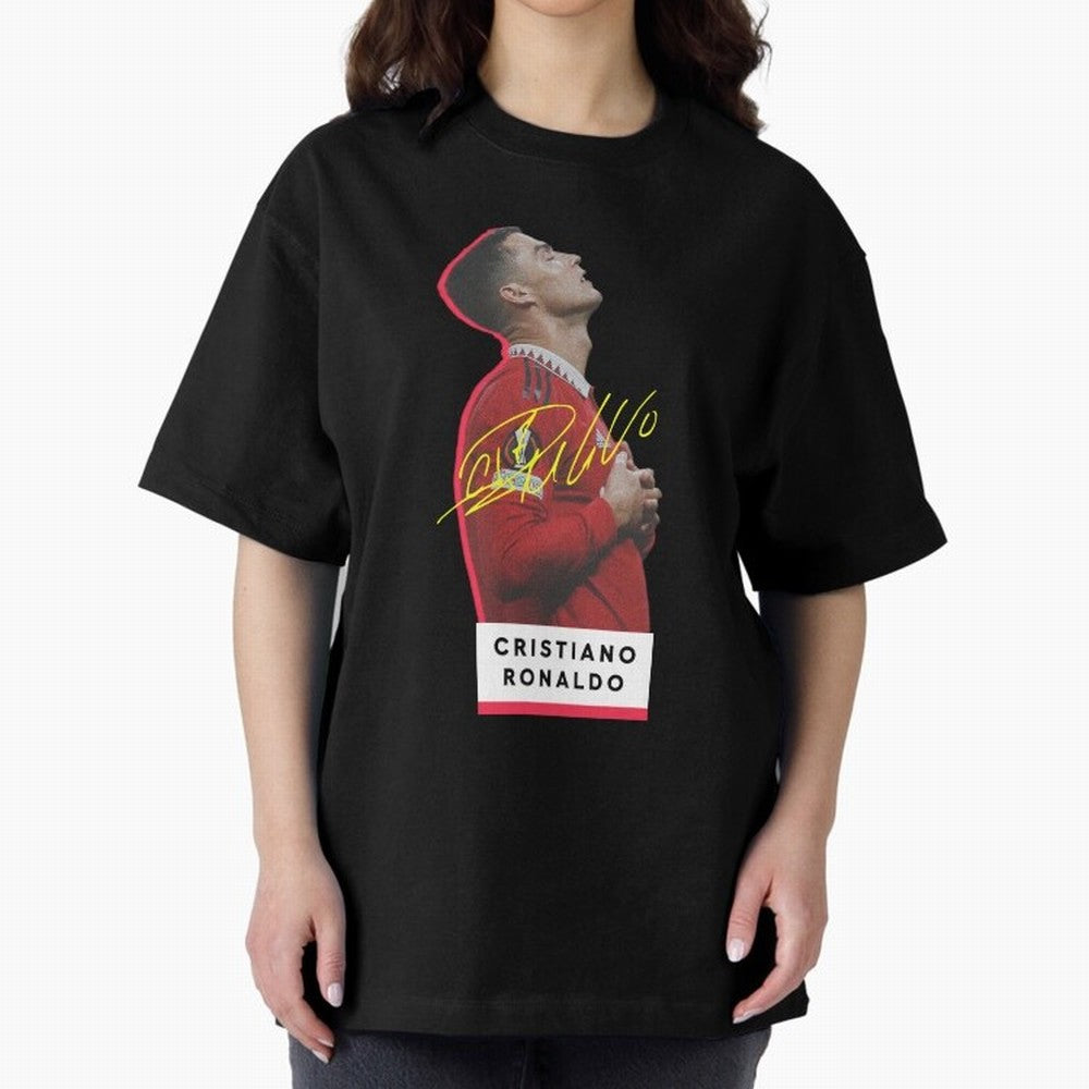 New Celebration Ronaldo Oversized T-Shirt Show Match Day Excitement for Match Day Hype around FIFA World Cup 2026 Group Stage, Messi, Neymar and Mbappe, Brazil, Portugal and Argentina, Sports Nostalgia, International Competition, Famous Players and