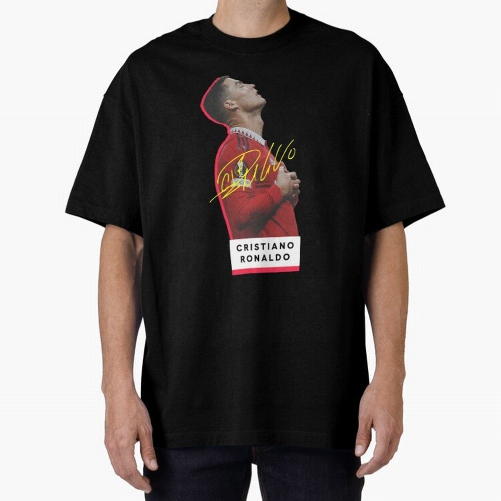 New Celebration Ronaldo Oversized T-Shirt Show Match Day Excitement for Match Day Hype around FIFA World Cup 2026 Group Stage, Messi, Neymar and Mbappe, Brazil, Portugal and Argentina, Sports Nostalgia, International Competition, Famous Players and