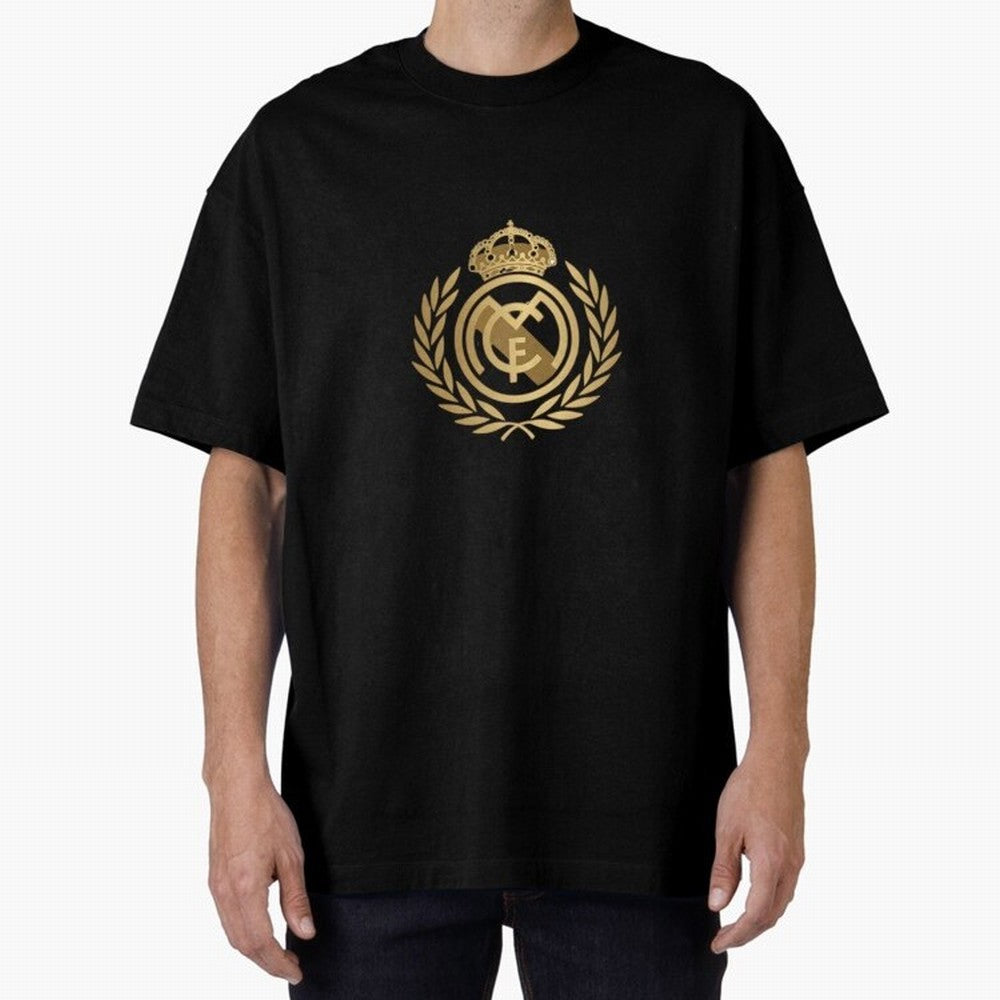 REAL MADRID GOLDEN Oversized T-Shirt Keep Football History Alive during FIFA World Cup 2026 USA Canada Mexico Connected to CR7, Argentina, France and Brazil Energy, Football History, Final Match Energy, Crowd Noise and Once in a Lifetime Moments;
